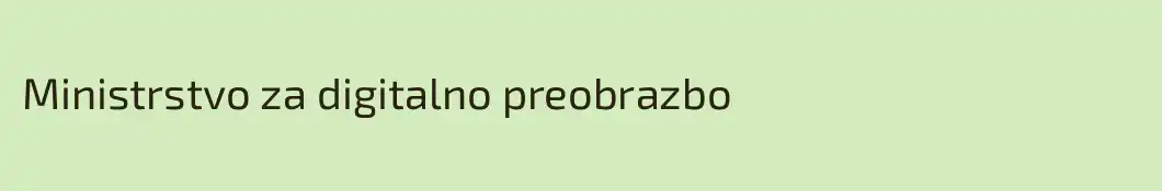 Ministrstvo za digitalno preobrazbo